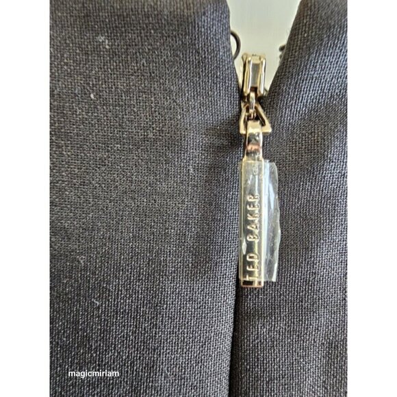 BNWT TED BAKER LONDON TIORNAD SLEEVELESS RIBBON BLACK DRESS - Picture 9 of 13